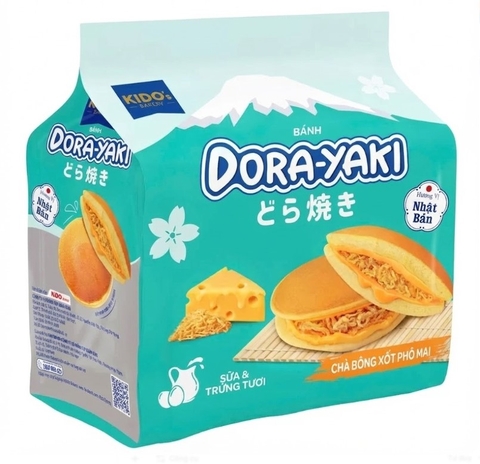Bánh Dorayaki chà bông xốt phô mai Kido, túi 150g