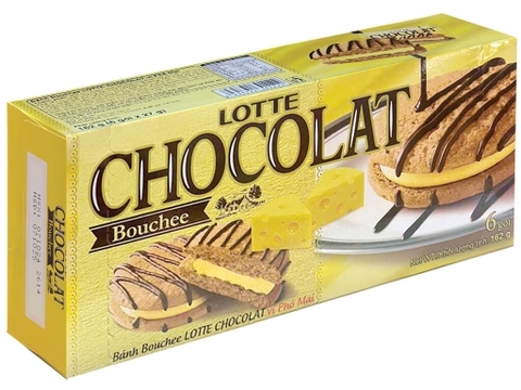 Bánh Bouchee Lotte Chocolat vị phô mai, hộp 162g