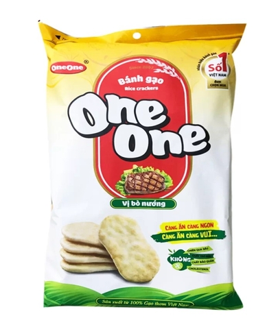 Bánh gạo One One vị bò nướng, gói 120g