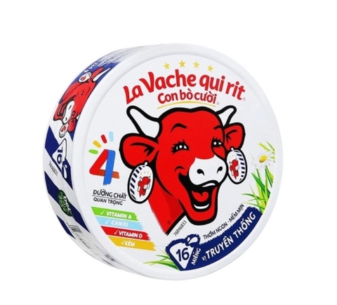 Phô mai bò cười Lavache Quirit vị truyền thống, hộp 16 miếng, 224g
