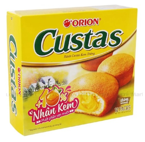 Bánh Custas kem trứng, hộp 282g (12 gói x 23.5G)