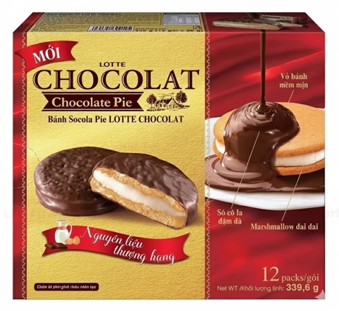 Bánh Socola Pie Lotte Chocolat, hộp 339,6g
