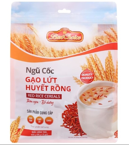 Thực phẩm bổ sung ngũ cốc gạo lứt huyết rồng Best Choice, gói 450g