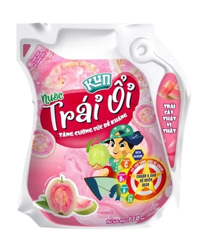 Sữa trái cây Kun hương trái ổi, túi 110ml