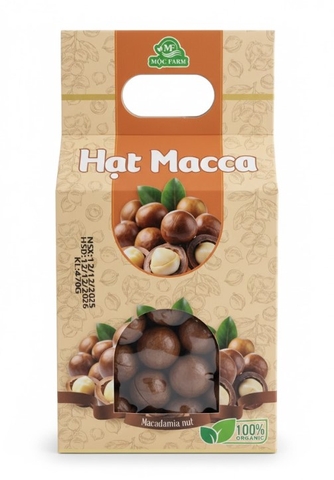 Hạt Macca Mộc Farm, hộp giấy 470g