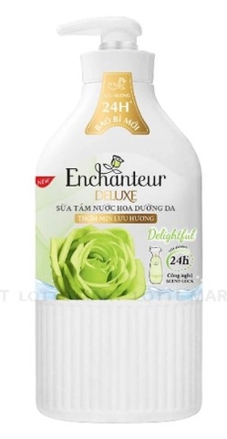 Sữa tắm nước hoa Enchanteur Delightful hương nước hoa dưỡng da, chai 650g