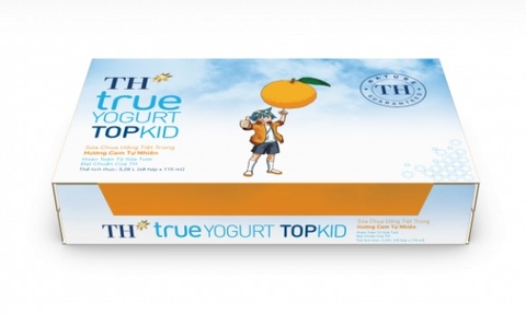 Sữa chua uống tiệt trùng hương Cam TH True Your Topkid, Thùng 48 hộp 110ml