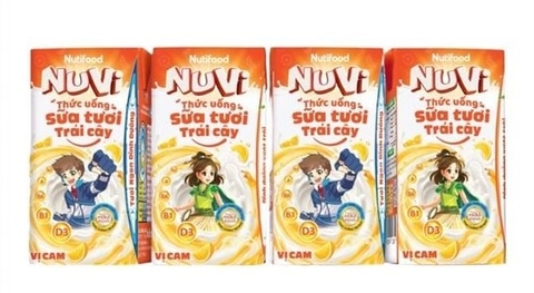 Sữa tươi trái cây NuVi vị Cam, 110ml