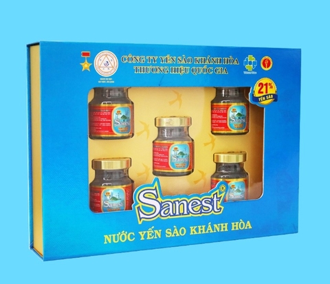 Nước yến sào Khánh Hòa Sanest hộp 5 lọ 70ml