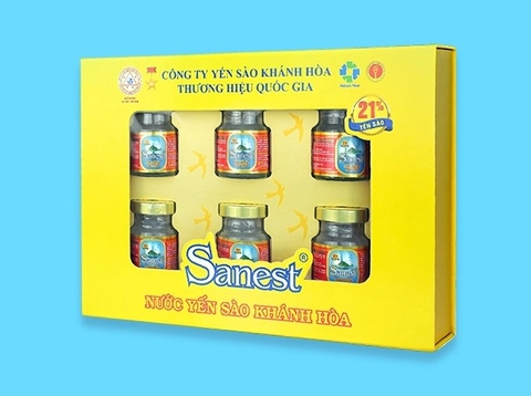 Nước yến sào Khánh Hòa Sanest hộp 6 lọ 70ml