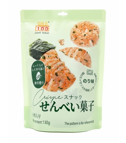 Bánh gạo vị Rong biển BBQ, gói 130g