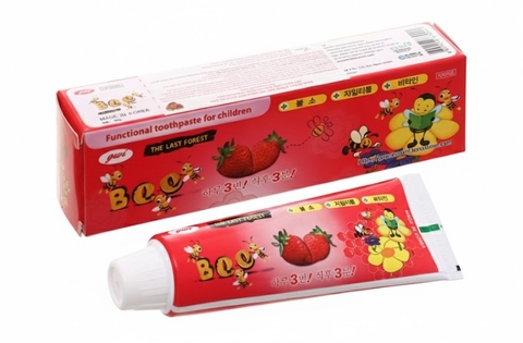 Kem đánh răng trẻ em Bee hương Dâu, tuýp 90g