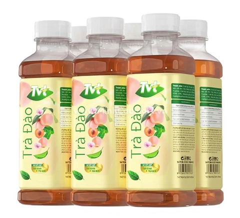 Trà Đào TVT tinh chất trà xanh, chai 450ml