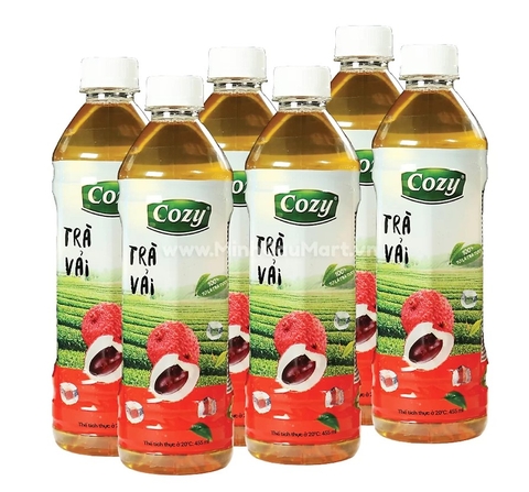 Trà trà vải Cozy, chai 455ml