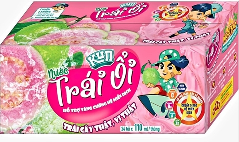 Sữa trái cây Kun hương trái ổi, túi 110ml