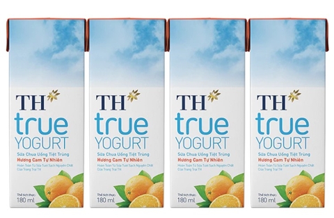 Sữa chua uống TH True Yougurt hương Cam, 180ml