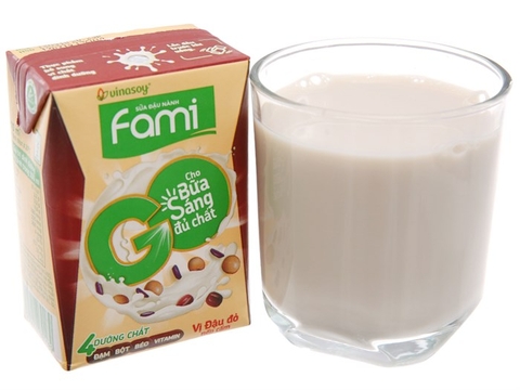 Sữa Fami Đậu đỏ nếp cẩm, hộp 200ml