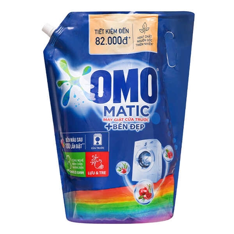 Nước giặt Omo Matic (hương hoa oải hương), máy giặt cửa trước, 3,6kg