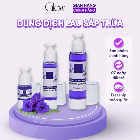 Dung Dịch Lau Sạch Sáp Thừa Sau Khi Wax Lông GLOW WAXING Dịu Nhẹ Cho Nhạy Cảm CHE TÊN SẢN PHẨM