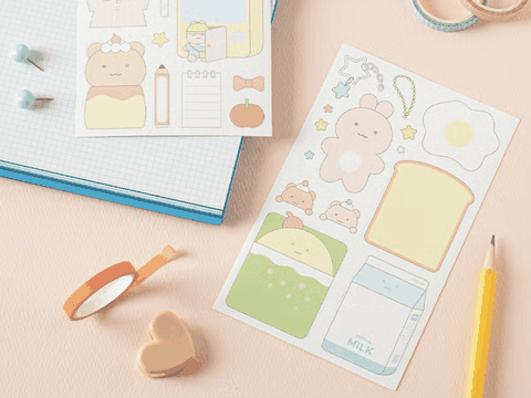 STICKER ghi chú set 4 tấm