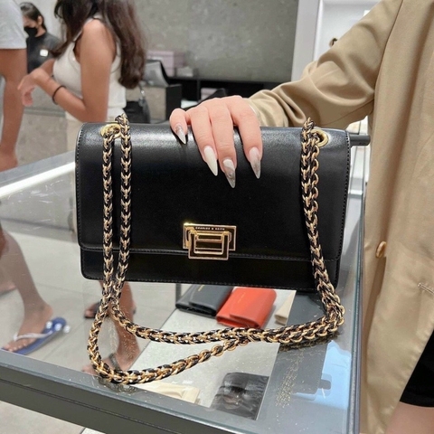 Túi đeo vai C.K đeo chéo nữ nắp gập phom chữ nhật[HÀNG SẴN]H311