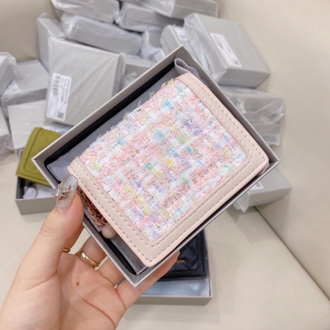 Ví CK mini trần trám kèm dây đeo [full box][HÀNG SẴN]H366