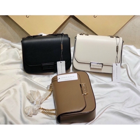 Túi C.K dáng chữ nhật size 21 phối dây xích [ HÀNG SẴN]H343