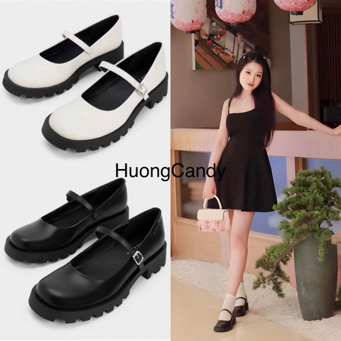 Giày búp bê Cnk quai mảnh khoá vuông 3.5cm FULLBOXH282