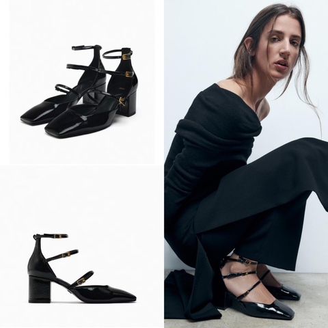 Giày Sandal nữ Z.ra 3 quai cài ngang FULLBOXH228/2304/TG5
