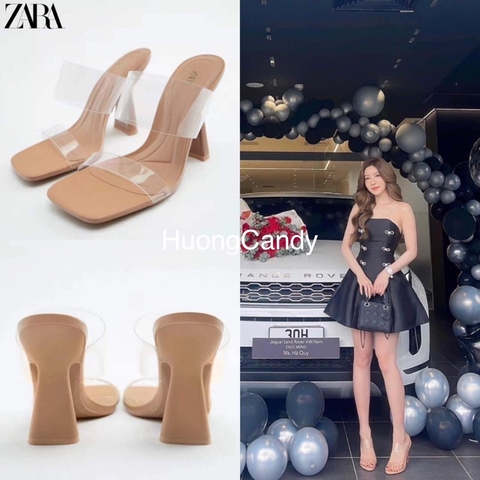 Guốc Zara Quai Trong Gót Loe Fullbox(sẵn)H242/3W055-2/T1.2