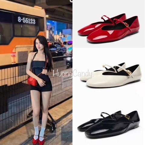 Giày búp bê ZR mũi vuông dây ngang H231/7072/TG3