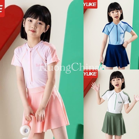 Váy bơi size đại thân kẻ trám cho bé gáiH53