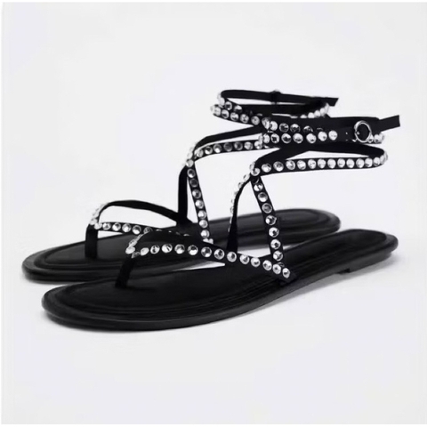 Sandal Z dây đá cuốn nhiều vòng FULLBOX (Sẵn)H411/8495-1/TG5