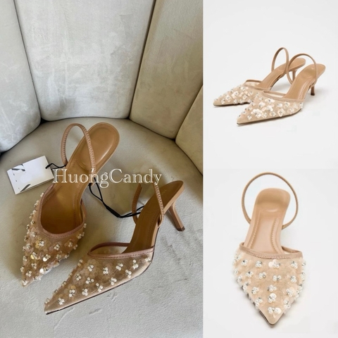 (lùi 1 sz) Giày Zet Cườm trong cánh hoa FULLBOX-(sẵn)-H440/3W055-6/T1.1