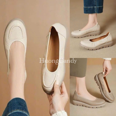 Giày Búp bê mềm cao 3cm Đế êm QCCC(sẵn)-H606