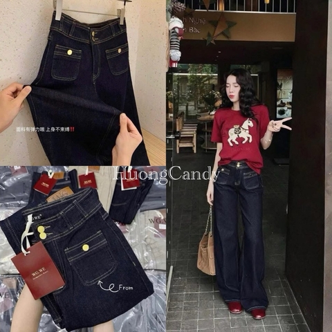 Quần Bò WGWE Jeans 2 Túi nhỏ Trước Ống Rộng W7436#/H530