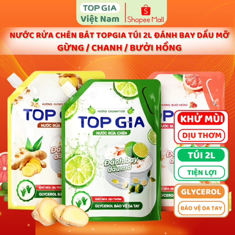 Nước rửa chén TopGia dạng túi