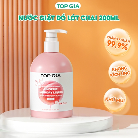 Nước giặt đồ lót sinh học TopGia 200ml khử mùi kháng khuẩn 99%