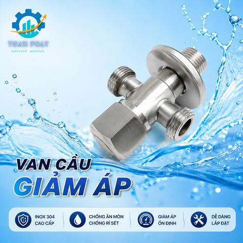 Tê Chia 3 Ngã Inox 304 Ren 21 Có Khóa – Giải Pháp Chia Nguồn Nước Tiện Lợi, Bền Bỉ