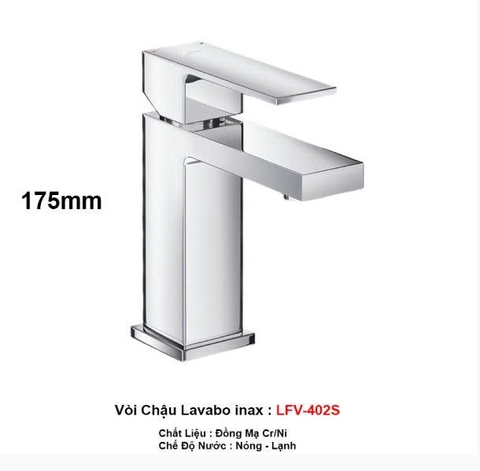 Vòi Lavabo Nóng Lạnh INAX LFV-402S Chính Hãng – Thiết Kế Sang Trọng, Bền Đẹp Theo Công Nghệ Nhật Bản