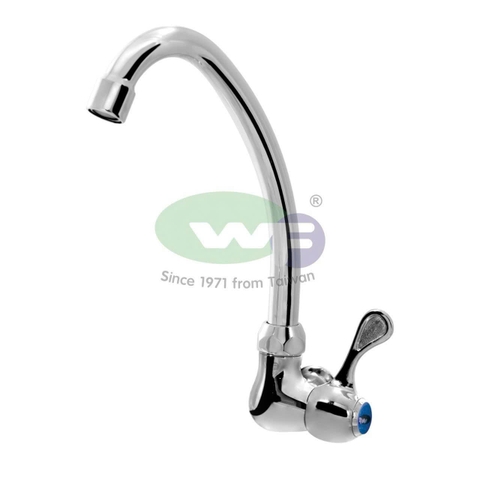 Vòi Rửa Chén Lạnh Âm Tường Wufeng WF142D Chính Hãng – Đồng Mạ Crom Niken Cao Cấp