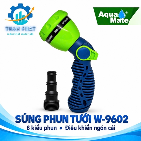 Vòi Tưới Cây 8 Tia – Mã W-9602 AquaMate Đài Loan nhập khẩu chính hãng