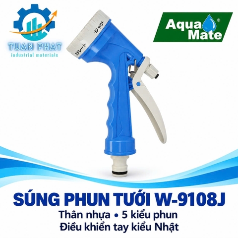 Vòi tưới cây 5 tia AQUAMATE W-9108J Đài Loan