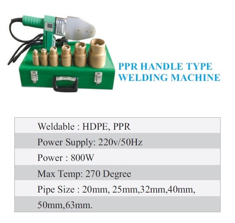 Máy hàn ống nhựa PPR cầm tay 800W – Hàn nhanh, mối hàn chắc, bền bỉ