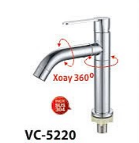 Vòi Lavabo Lạnh Inox 304 Vincy VC5220 – Thiết Kế Hiện Đại, Tiện Lợi, Bền Bỉ