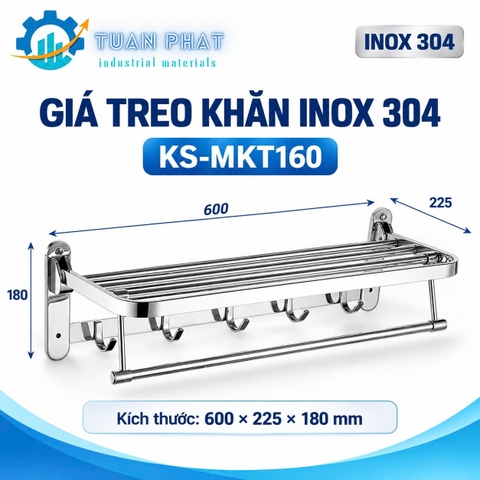Máng khăn inox 304 cao cấp Kassani  KST160