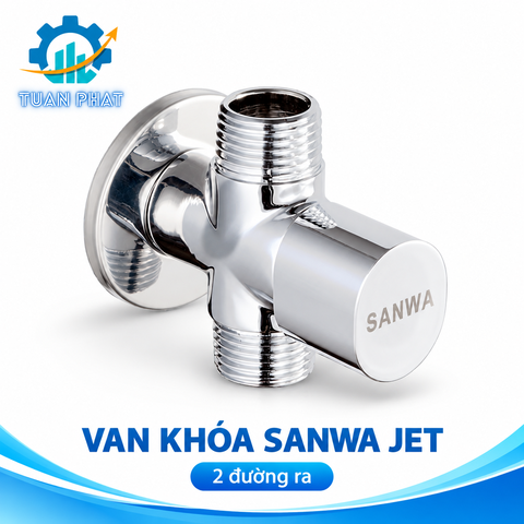 Van Ceramic Giảm Áp Chữ T 1/2″ SANWA JET – Chia 2 Đường Nước Tiện Lợi, Bền Bỉ