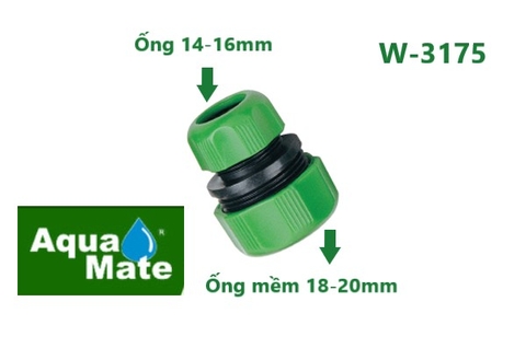 Cút nối nhanh Aqua Mate GYW-3175, dùng nối hai đầu ống nước mềm 20mm với 14mm