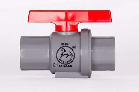 Van PVC Tay Đỏ Có Răng Taijaan 21mm–60mm | Van Nhựa PVC Chất Lượng Cao