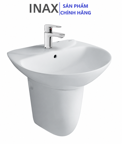 Lavabo Inax Treo Tường L-285V (EC/FC) Kèm Chân Chậu L-288VC – Thiết Kế Thanh Lịch, Tiết Kiệm Không Gian